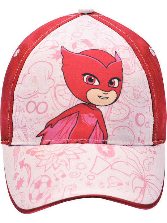 Stamion Παιδικό Καπέλο Jockey Υφασμάτινο Pj Masks Κόκκινο