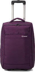 Benzi ΒΖ5565 Cabin Travel Suitcase Fabric Purple with 2 Wheels Height 51cm. BZ5565
