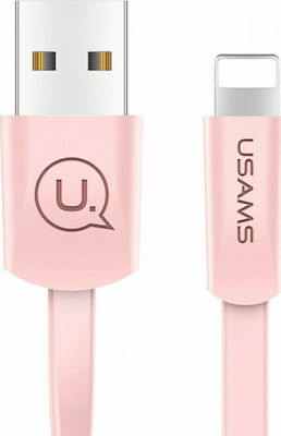 Usams SJ199 Flach USB-A zu Lightning-Kabel Rosa 1.2m (SJ199IP05)