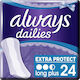 Always Dailies Extra Protect Long Plus Slipeinlagen für Starke Strömung 2.5 Tropfen 24Stück