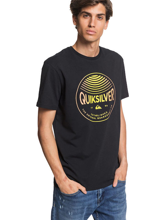 Quiksilver Colors in Stereo T-shirt Bărbătesc cu Mânecă Scurtă Negru
