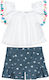 Alouette Kids Set with Shorts Summer 2pcs White