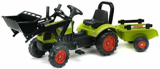 Παιδική Μπουλντόζα Claas Backhoe Ποδοκίνητη με Καρότσα & Πετάλι Πράσινη