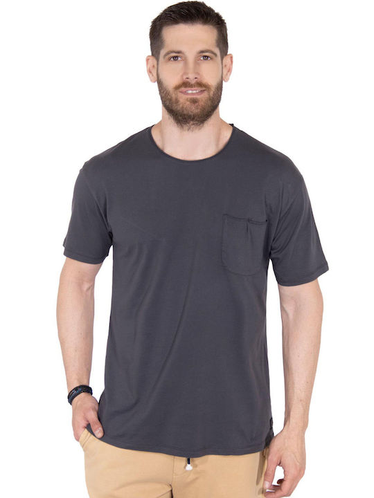 DIRTY LAUNDRY MIDDLE CUT POCKET T-SHIRT ΑΝΔΡΙΚO DLMT34-CHARCOAL (CHARCOAL)