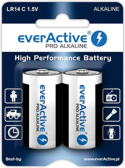 EverActive Pro Alkaline Batterien C 1.5V 2Stück