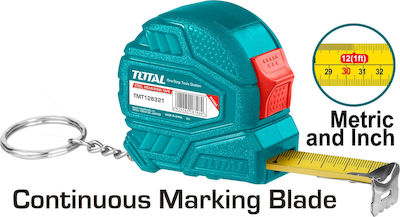 Total Tape Measure with Auto-Rewind 13mm x 2m