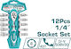 Total Set Ratchet 1\4" 10pcs
