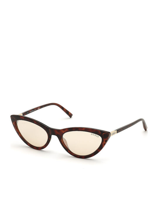 Guess Women's Sunglasses With Black Tartaruga Horn-Rimmed Frame And Yellow Lens GU3053 52G