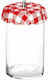 Garibaldi General Use Glass Jar with Lid Red Checkered 4800ml