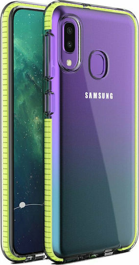 Hurtel Spring Задна корица Силикон 1мм Жълт (Galaxy A20e)
