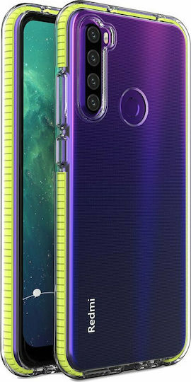 Hurtel Spring Umschlag Rückseite Silikon 1mm Gelb (Redmi Note 8T)