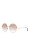 Web Sonnenbrillen mit Rose Gold Rahmen und Braun Verlaufsfarbe Linse WE0218 72Z