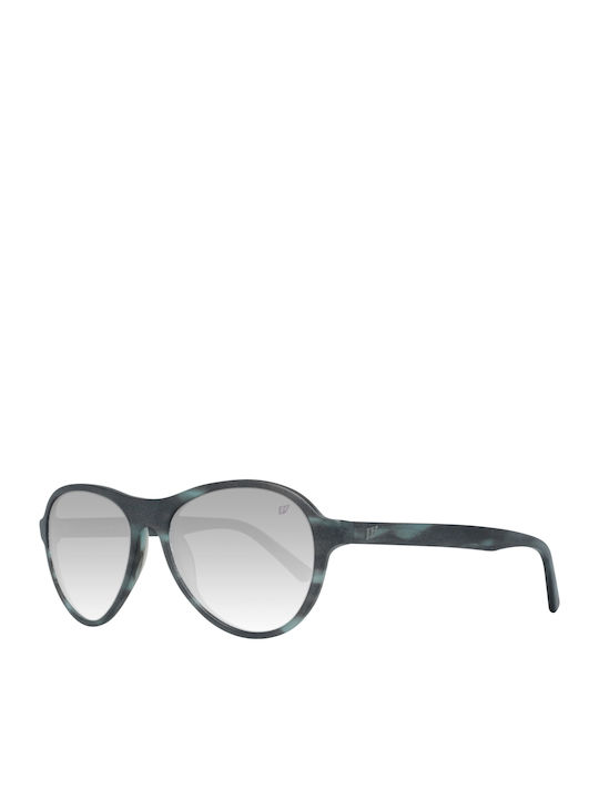 Web Unisex Sunglasses with Gray Plastic Frame and Gray Gradient Lens WE0128 79W