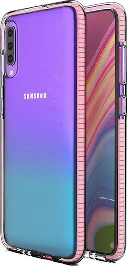 Hurtel Spring Back Cover Σιλικόνης 1mm Ροζ (Galaxy A70)