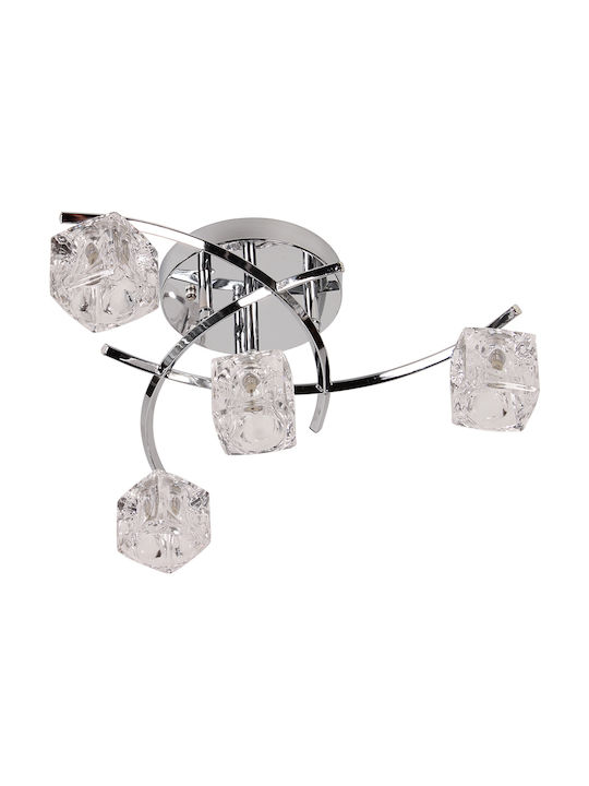 Keskor Ceiling Mount Light Silver with Socket G9