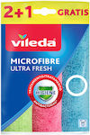 Vileda Ultra Fresh Lavete de Curățare cu Microfibre Utilizare generală Colorate 3buc