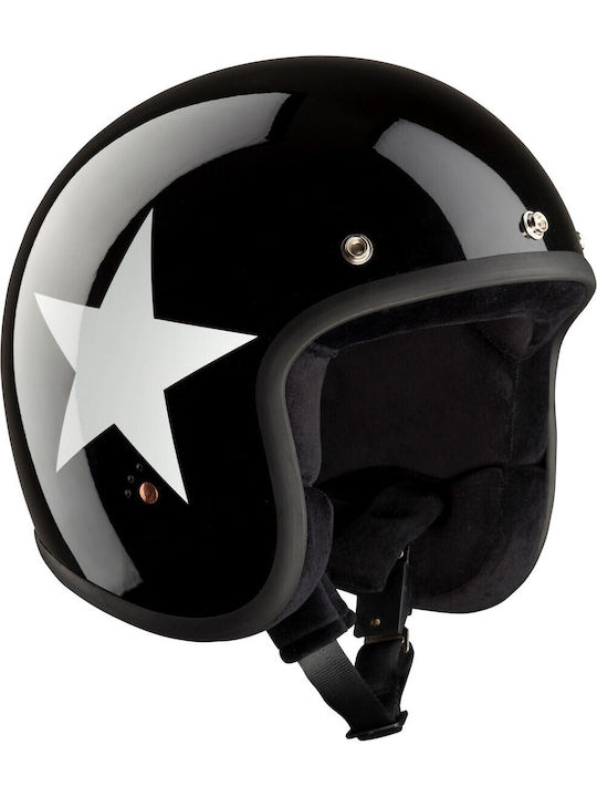 Bandit Jet Star Black/White Motorradhelm Jet EC...
