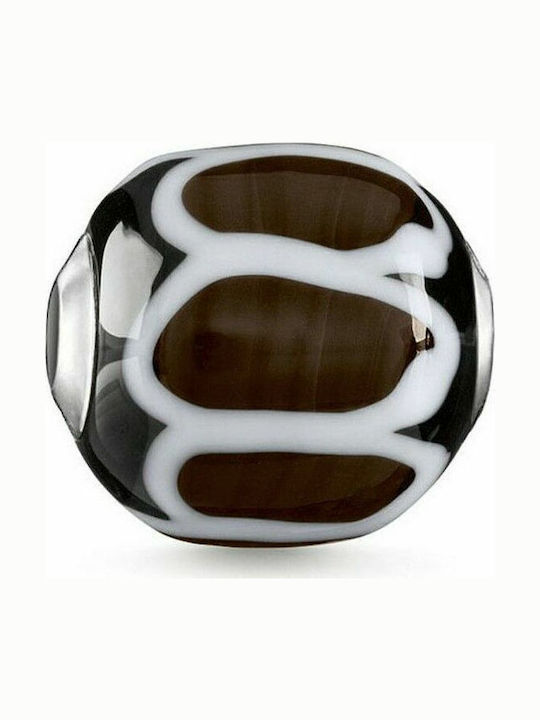 Thomas Sabo Charm Din Sticlă Din Argint Maro