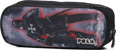 Polo Fabric Pencil Case Season with 2 Compartments Black