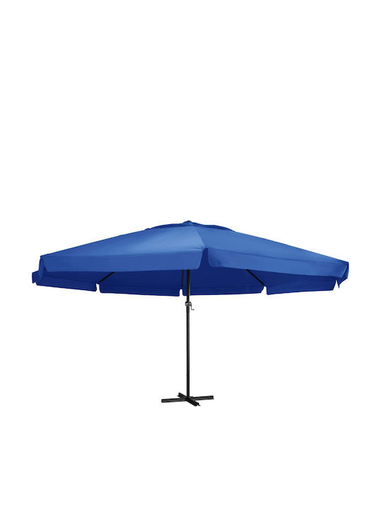 Runder Aluminium Azur Blau Sonnenschirm 5m