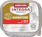 Animonda Integra Protect Harnsteine Nasses Katzenfutter für Katze in Tablett mit Kalb 100gr 13550