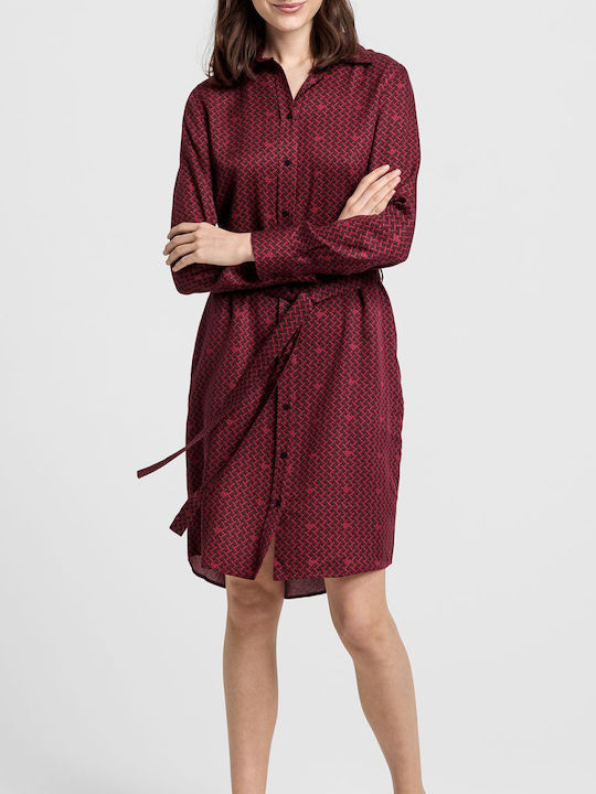 Gant Midi Rochie cu cămașă Rochie Roșu