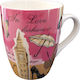 London Tasse aus Porzellan Rosa 350ml 1Stück