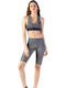 Up + Fit Performance 17-29036 Women's Bike Training Legging High Waisted Charcoal