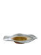 Zaros Fusion Platou Decorativ Rotundă Sticlă Neagră 1buc 39x39x7buc