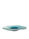 Zaros Round Glass Decorative Platter Petrol 39x39x7cm