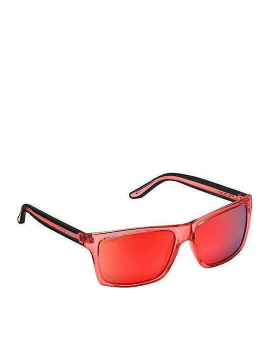 CressiSub Rio Men's Sunglasses with Red Plastic Frame and Red Lens XDB100110