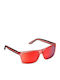 CressiSub Rio Men's Sunglasses with Red Plastic Frame and Red Lens XDB100110
