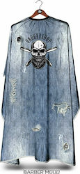 Barber Mood Haircut Cape Denim Skull Cape