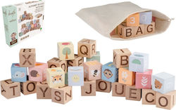 Joueco Educational Building Blocks Wooden Alphabet & Animals for 1+ years 30pcs