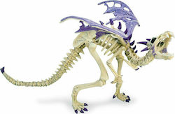 Plastoy Miniature Toy Purple Skeleton Dragon 13cm.