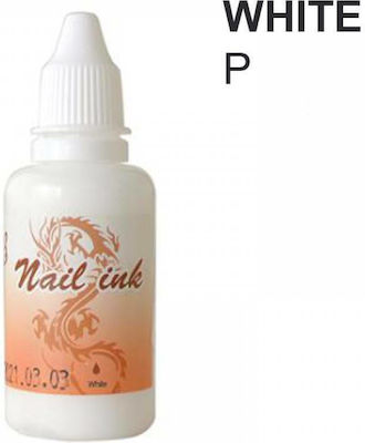 Airbrush Nail Ink Farben malen für Nägel Weiß 30ml in Weiß Farbe 51051-P