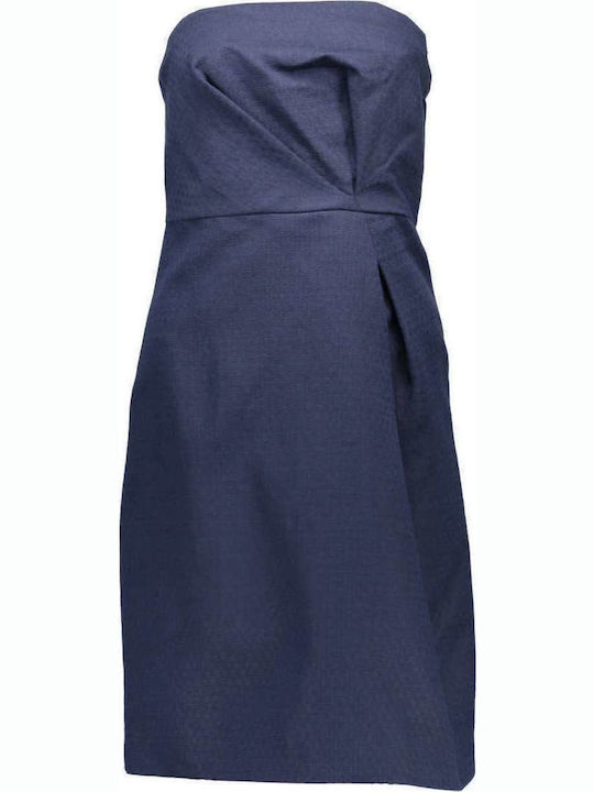 Gant Mini Evening Dress Strapless Navy Blue 450754-433