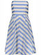 Gant Summer Mini Evening Dress Strapless Light Blue