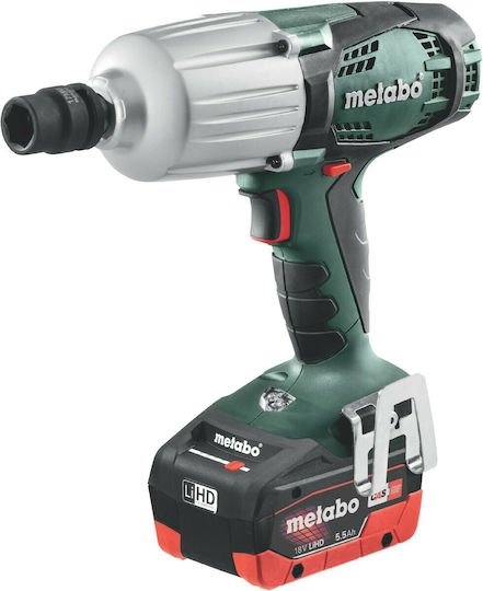 Metabo SSW 18 LTX 600 Μπουλονόκλειδο Μπαταρίας 18V 2x5.5Ah με Υποδοχή 1/2" & Hex