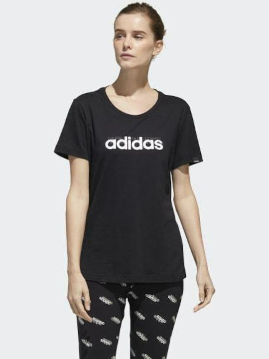 Adidas Shiny Graphic Women's Athletic T-shirt Black