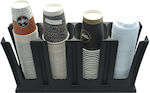 Colorato Plastic Cups / Lids Dispenser with 4 Compartments