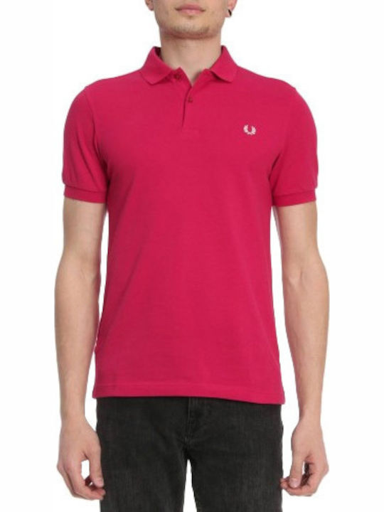 Fred Perry Men's Short Sleeve Blouse Polo Fuchsia