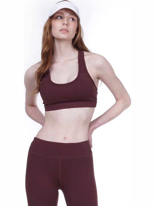 Body Action Women's Sports Bra with Light Padding Brown