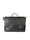 Leather Men's Bag Messenger Black