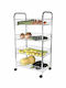 Karvounis Kitchen Trolley Inox 4 Tiers White 43x29x80cm