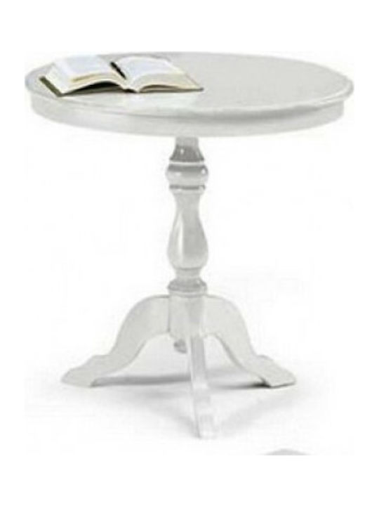 Round Side Table 1013 White L60xW60xH75cm