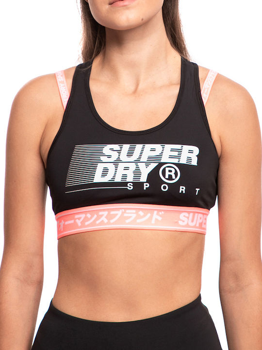 Superdry Training Graphic Women's Sports Bra without Padding Black