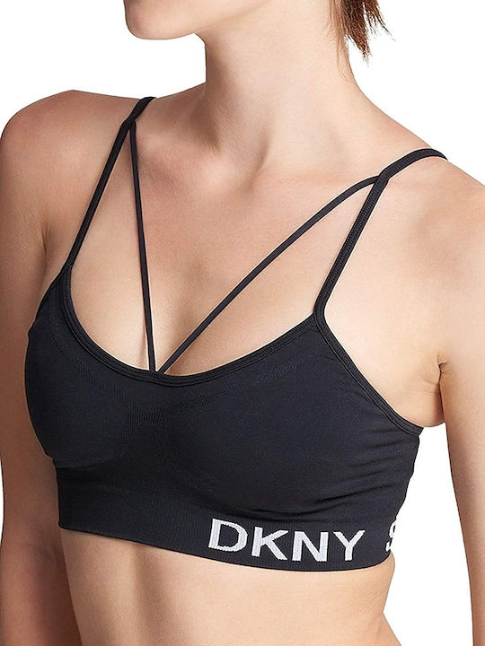 DKNY Low Impact Γυναικείο Αθλητικό Μπουστάκι Μαύρο