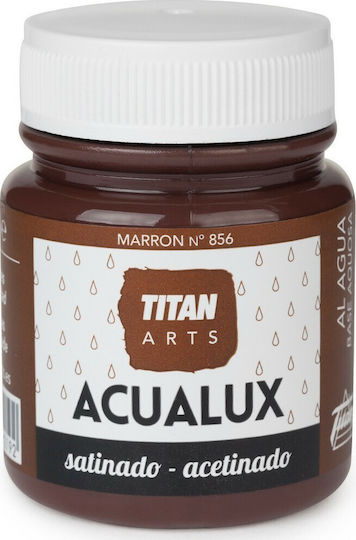 Titan Acualux Satin Υγρό Χρώμα Χειροτεχνίας Καφέ για Ξύλο Νερού Μεταλλικών Αποχρώσεων Marron 856 100ml
