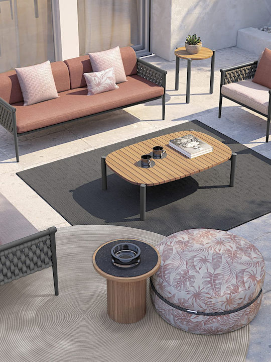 Auxiliary Garden Table for Small Outdoor Spaces from Teak Frisbee 50x50x50cm